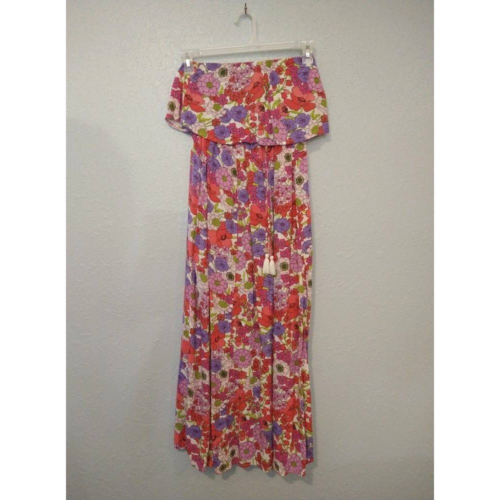 Jopna floral print strapless dress size small